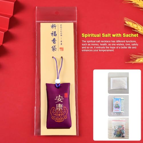Bolsa de Sal Espiritual TOPINCN con Collar Feng Shui miniatura 4