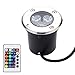 ALGXYQ Luci interrate con Controllo RGB con Telecomando IP67 Impermeabile da Incasso a Pavimento Faretto LED da Giardino in Acciaio Inossidabile, 4 elettricità (Size : 12v)