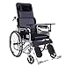 JHKGY Sedia A Rotelle Reclinabile -Sedia A Rotelle Pieghevole,Sedia A Rotelle Reclinabile Portatile con WC,per Utenti Anziani, Portatori di Handicap E Disabili