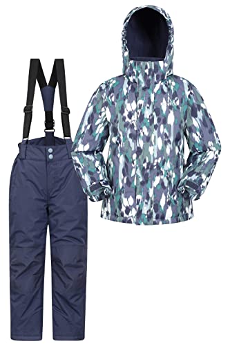 Combinaison De Ski Enfant Garçon/Fille - Veste + Pantalon Imperméable - Polaire Chaude - Taille 4A à 12A (4-13 Ans)