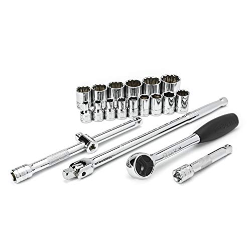 Flash Deals - 40% OFF SATA 20-Piece 1/2-Inch Drive 6 and 12-Point Socket Set with 60 Tooth Round Head Ratchet, SAE - ST09087SJ Flash Deals - 40% OFF SATA 20-Piece 1/2-Inch Drive 6 and 12-Point Socket Set with 60 Tooth Round Head Ratchet, SAE - ST09087SJ