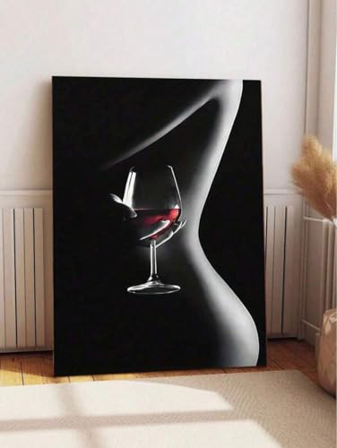 Affiche esthétique femme sexy au vin rouge grand format 80x110 cm
