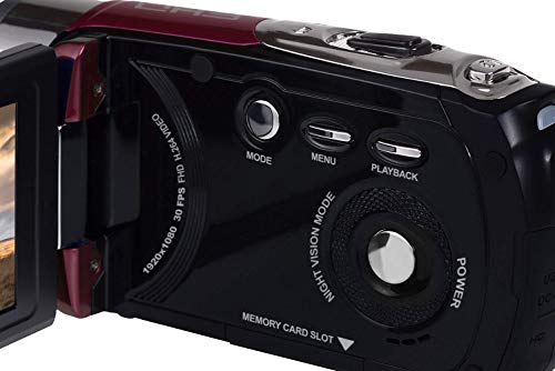 Minolta Mn90Nv-M Mn90Nv Full Hd 1080P Ir Night Vision Camcorder (Maroon) #TOP3