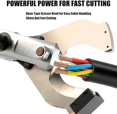 Cordless Hydraulic Cable Cutter, Battery-Powered Electric Shears for 85mm/105mm/120mm Al/Copper Wire, High-Performance 4.0Ah Tool (EZ85C)