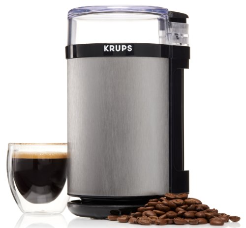 KRUPS GX4100 Electric Spice Herbs and Coffee Grinder with Stainless Steel Blades and Housing, 3-Ounce, Gray - Thumbnail 3