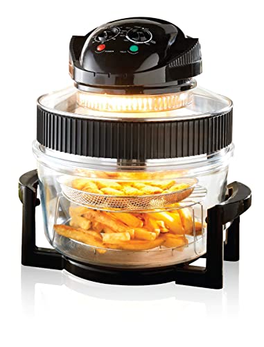 ARTECH 17L Halogen Air Fryer - Halogen Oven, 1400W, With Extender Ring, Roast, Bake, Grill, Defrost, 60 Min Timer, 125°C-250°C Adjustable Temperature, Accessories Included