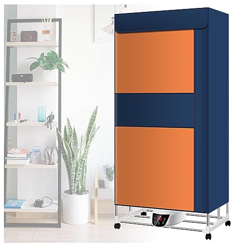 Verwarmde elektrische droger, meerdere versnellingen sneldrogende elektrische luchter, tijdbesparende touchscreen droger nat weer, blauw