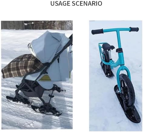 Ski Attachment for Pushchair Easy Installation Safe Skiing Gear - 4