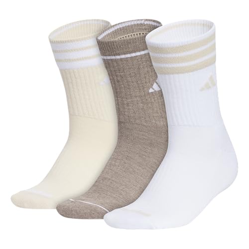 adidas Womens Cushioned Crew Socks (3 Pairs) Durable & Comfortable