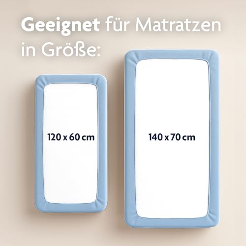 Julius Zöllner Jersey Spannbettlaken für Baby- & Kinderbett, 100% Jersey-Baumwolle, OEKO-TEX Standard 100 zertifiziert… – Ansicht 3