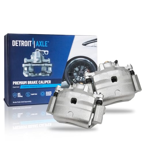 Image of Detroit Axle - Front 2pc Brake Calipers for Ford Fusion Lincoln MKZ Zephyr Mazda 6 Mercury Milan, 2 Brake Calipers w /Bracket Replacement