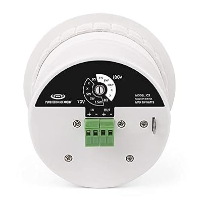 Pure Resonance Audio C3 3 Micro Ceiling Speaker with Easy-Mounting Ring