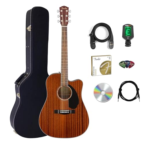 Amazon | Fender CD-60SCE Solid Top Dreadnought Acoustic-Electric