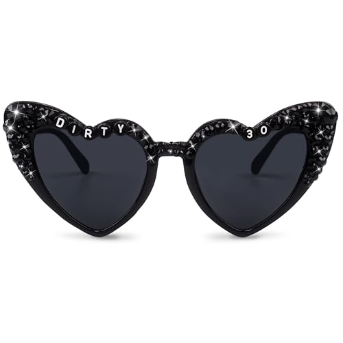 30th Birthday Glasses 'Dirty 30' Bday Party Supplies, Birthday Glasses for Thirtieth Birthday Gift Accessories Party Favors