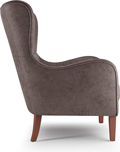 Finch Morgan Wingback Chair, Espresso Brown #TOP4