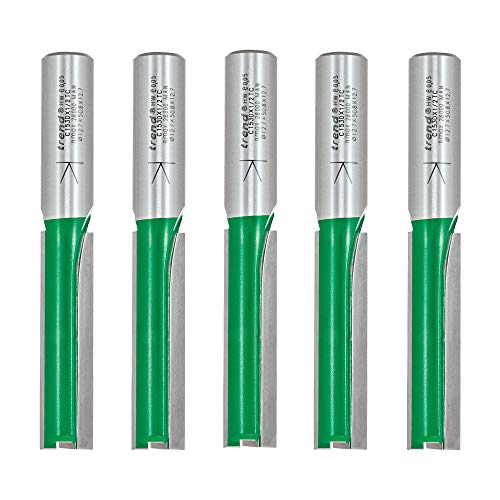 Image of Trend CraftPro Kitchen Fitter Worktop Router Cutter, 1/2 Inch Shank, 12.7mm Cut Diameter & 50mm Cut Length, Pack of 5, Tungsten Carbide Tipped, CR/KFP/4