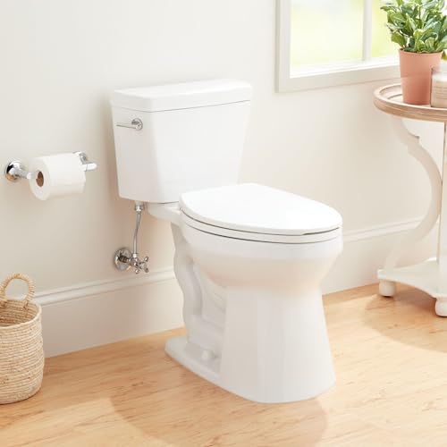 Signature Hardware 483545 Rilla 1.28 GPF Two Piece Elongated Toilet - Standard Seat Included - White