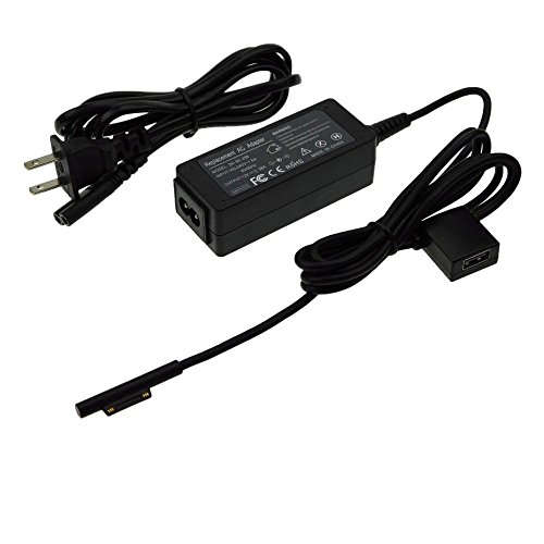 Suph Magnetic Mobile Power Charger AC Adapter for Microsoft Surface PRO 3 12 Inch Tablet Special Designed with a 5V 1A USB Charge Port (pro3 adapter usb)