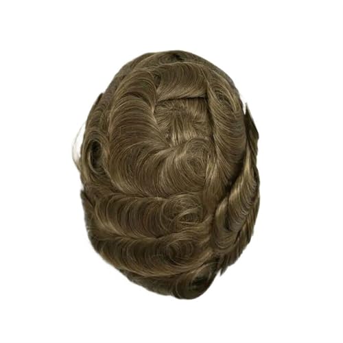 Tupet dla mężczyzn, 0,03 mm, bardzo cienka skóra, męskie włosy, proteza, kapilara, naturalne peruki męskie, protetyka, Capilar Masculina, naturalnie wyglądające treski (Lightest Bro