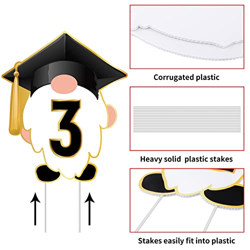 Ruisita 10 Pieces Black And Gold 2023 Grad Yard Signs Party Outdoor Lawn Decorations Graduation Yard Signs With 20 Stakes For Graduation Party Supplies Decorations #TOP2