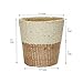 Household Essentials 2-Tone Woven Waste Basket, HandWoven Paper Rope Basket, Sturdy and Flexible, Great for the Bathroom, Office or Bedroom