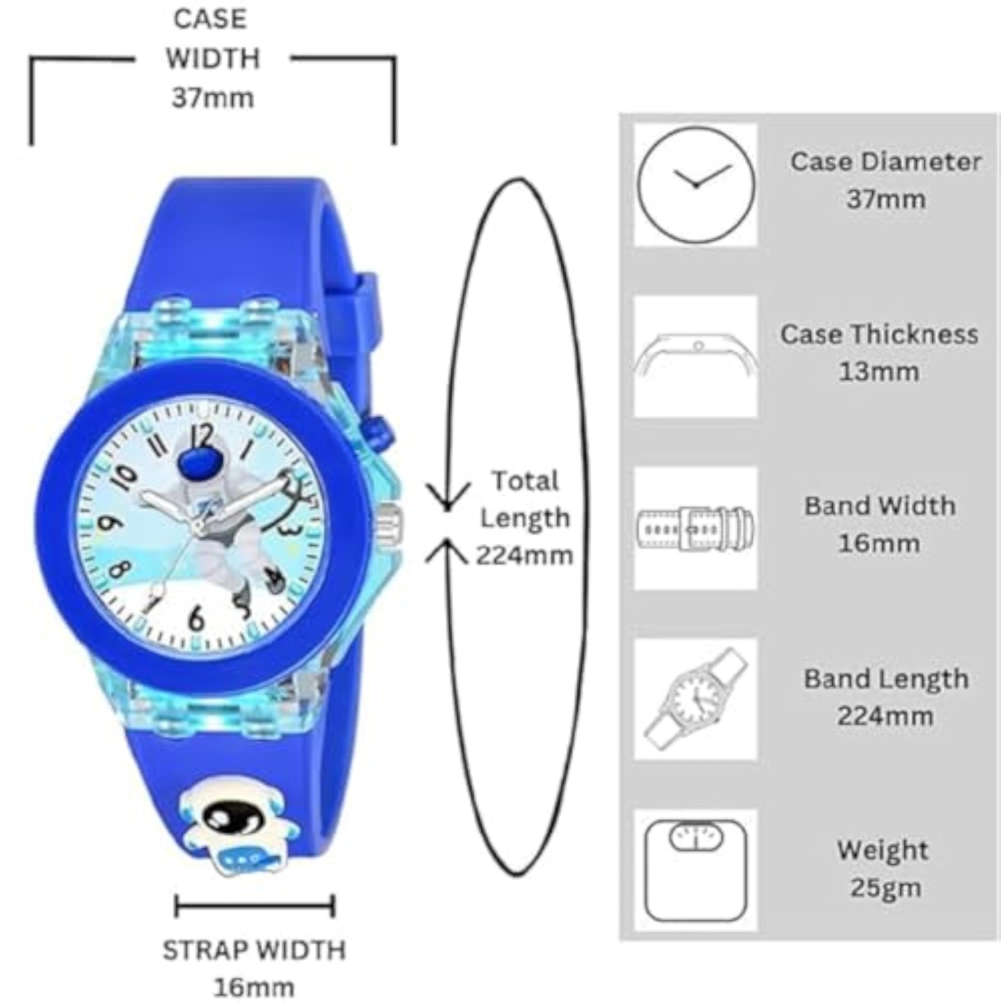 Kids Unicorn Rainbow Analog Watch, Pink Silicone Strap