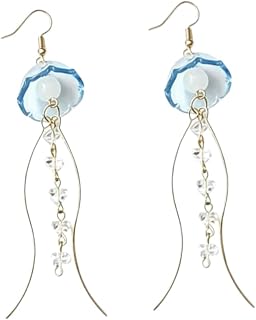 Funny Jellyfish Dangle Drop Earrings for Women Unique Hawaiian Summer Beach Earrings Vacation Music Festival Accessories