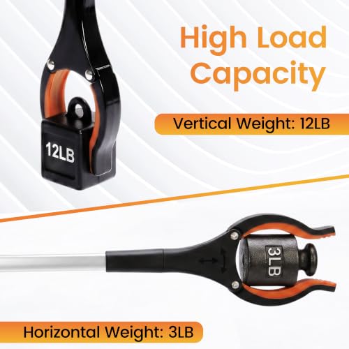 Image of Upgrade Grabber Reacher Tool, 32 inch Foldable Picker Upper Grabber, Reaching Tool for Trash Claw Pick Up Stick, Litter Picker, Arm Extension (Orange)
