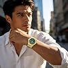 SAPPHERO Men's Watch Octagonal Stainless Steel 50M Waterproof Luminous Wristwatch Luxury Analog Quartz Watch for Men with Date Elegant Mens
