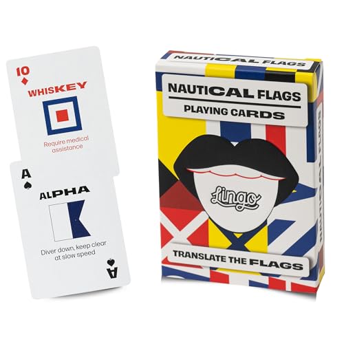 Cartes à jouer avec drapeaux nautiques Lingo et vocabulaire maritime de voyage