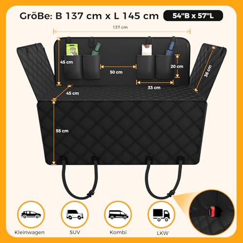 MZROT Hundedecke Auto Rückbank, Autoschondecke Hunde Autositz Rückbank Seitenschutz Wasserdicht & Kratzfest Hundematte Autositzbezug Universal für PKWs, LKWs und SUVs