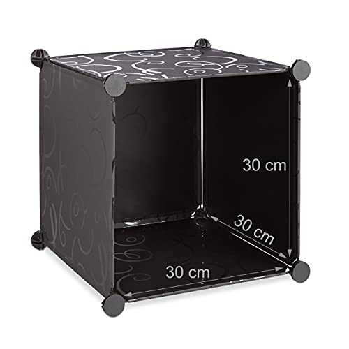 Relaxdays-1002195946-Scaffale-Componibile-in-Plastica-Divisorio-Ambienti-Cubi-a-Incastro-15-Scomparti-Nero