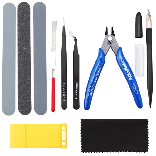 HSEAMALL 11 STÜCKE Modellbau Werkzeug Set,Gundam Modeler Grundwerkzeuge Hobby Werkzeug Sets Basic Tools für Auto Modell Bausatz DIY Reparatur