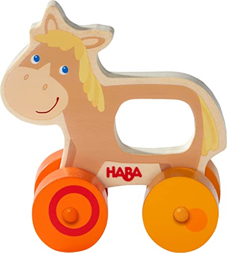 HABA 306366 - Schiebefigur Pferd, Greifling ab 10 Monaten