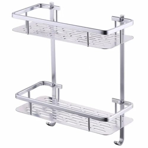 Suporte Organizador Shampoo Condicionador Sabonete Prateleira Dupla Box Banheiro Chuveiro Aluminio R