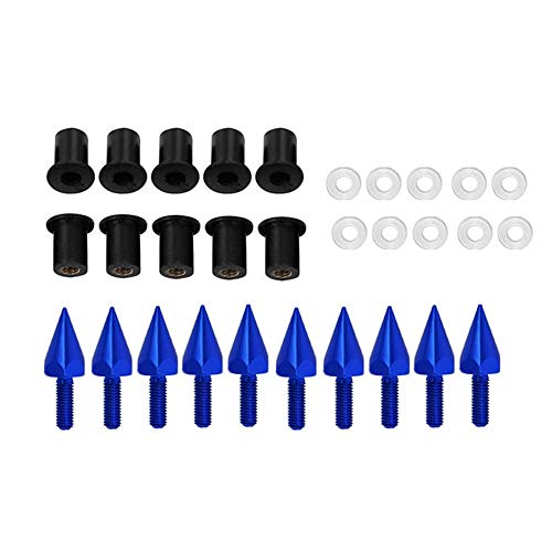 Image of Windshield Windscreen Spike Bolts with M5 Screws and Nuts for Motorcycle, Sports Car, Off-Road Vehicle, and Scooter Modification, Reinforcement, and Decoration (CNC Machined Aluminum Alloy)