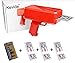 Kevide Make It Rain Red Gun, Super Gun,spray gun, Interesting Party Game Props, Red (300 Prop Money)