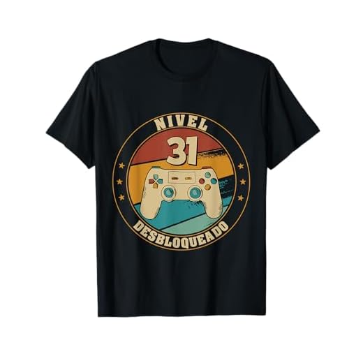 Nivel 31 Desbloqueado Gamer 31 Años 1991 Divertido Chico Camiseta
