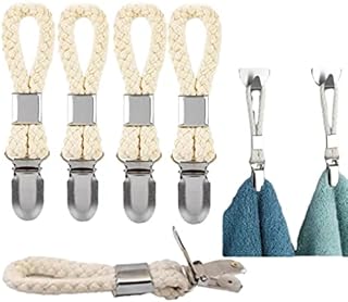 5 Pcs Large Tea Towel Clips ,Hangers Storage Hook Holders Metal Pliers Kitchen Towel Hanging Clips for Hanging Cloth Items