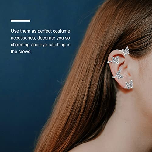 Mobestech Piercing Orelha de Manguitos de Orelha de Abelhas de de para Piercing Clip Gold Silver Ear