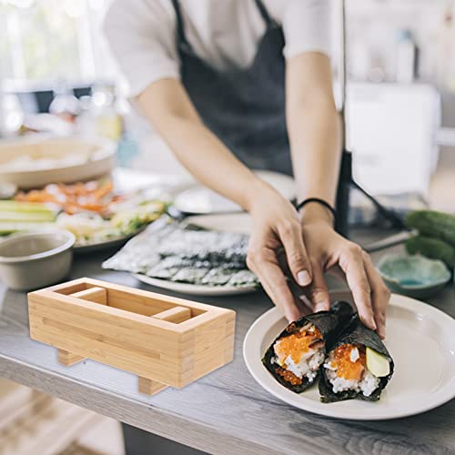 Yardwe Wood Sushi Press Mold Oshizushi Mold Box Bamboo Sushi Maker Tool Diy Wood Sushi Making Kit For Home Sushi Rice Roll Mold Tool Set #TOP5