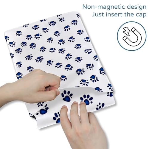 Funda para portátil de 35x25,9 cm azul oscuro con diseño de huellas 2