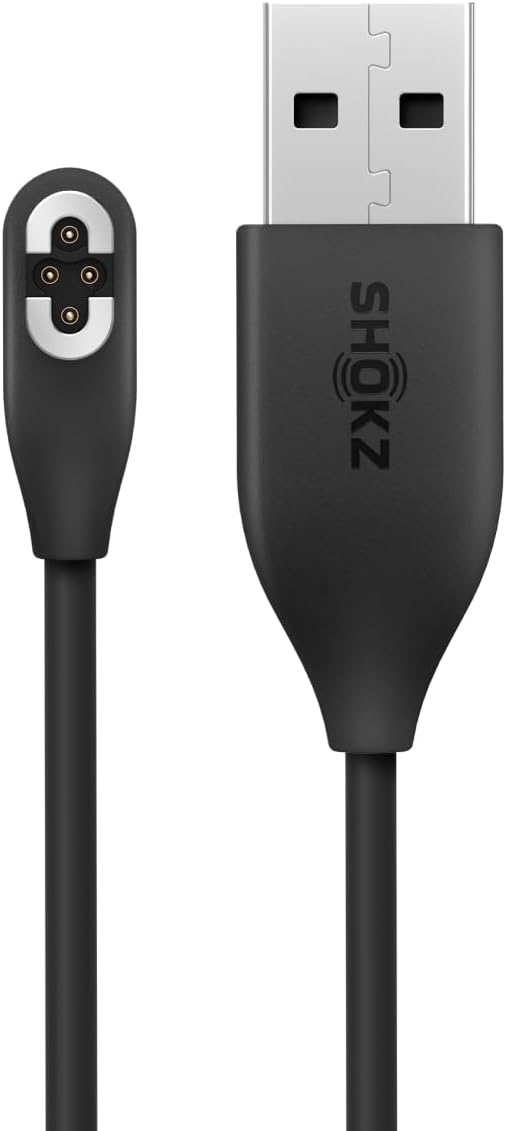 SHOKZ Magnetic Charger Cord Compatible Open Swim Pro S710, thermoplastic elastomer, 650mm for Charger Cord, Includes Reinforced connectors and a Durable, Tangle-Free Cable Designed to Last