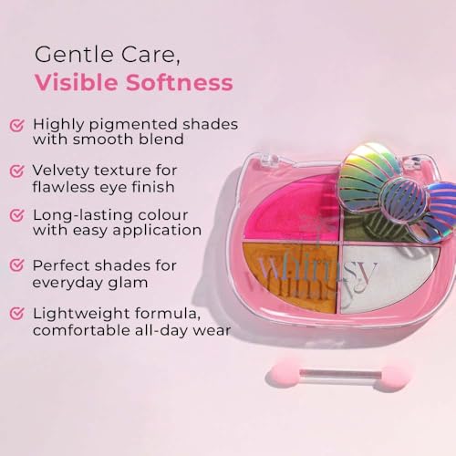 Image of Whimsy Beauty Stardust Eyeshadow Palette for Kids and Pre-Teens | Glitter and Shimmer Shades with Smooth Blendable Texture | Eye Makeup Enriched | 4 to 16 Years | Organic and Natural | 10 g