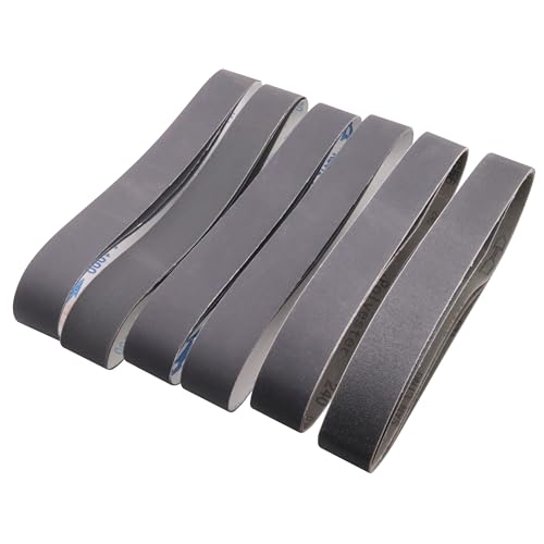 Taokyid 1-1/2 x 30 Inch Sanding Belts, 120 240 400 600 800 1000 Grit, 18Pcs