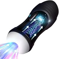 【3 Saugmodi + 4 Vibrationsmodi】 Der leistungsstarke Motor des Penisvibrators erzeugt durch Saugen Luftdruck, sodass die Innenwände des Masturbators den Penis eng umschließen, genau wie beim echten Oralsex. 【Wasserdichtes Masturbator-Sexspielzeug für ...