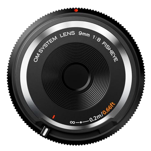 OM SYSTEM 9 mm 1:8.0 Fish Eye Body Cap Lens, suitable for all Olympus Panasonic MFT Cameras - Black - Image 2