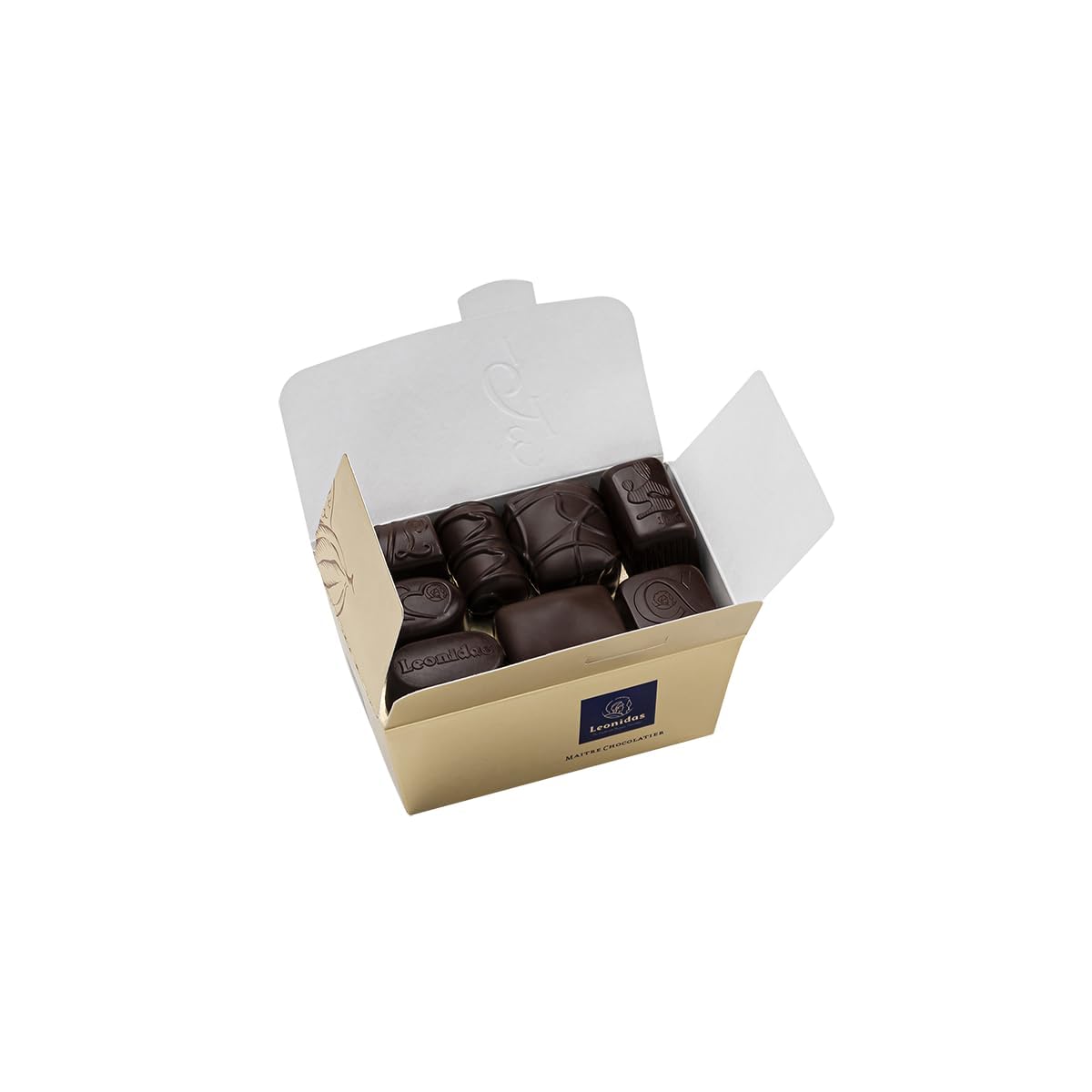 Leonidas Dark Chocolates, Belgian Chocolate, Assorted Praline, Butter Creams, Truffles & Ganache, in a Ballotin Box (250g 14pc approx)