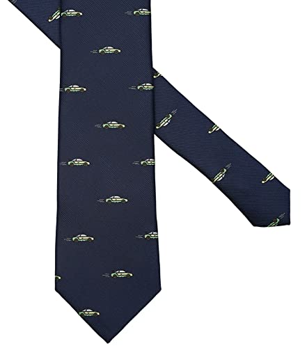 Sports and Game Ties for Men, Designer Necktie Navy, Racing, M