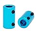 Twidec/2Pcs 6mm to 8mm Bore Flexible Shaft Coupling Robot Motor Wheel Blue Aluminum Casing Rigid Coupler Connector COUPLER-BU-6-8